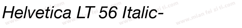 Helvetica LT 56 Italic字体转换
